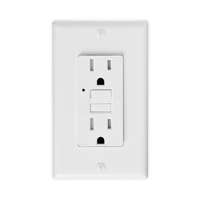 125V 60Hz Wall Mount GFCI Electrical Outlet Safety Self-Test Receptacle Module Unit