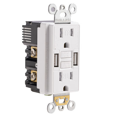 15A 120V Ground Fault Circuit Interrupter GFCI Electrical Outlet USB Power Receptacle Unit