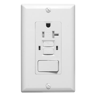 20A GFCI Electrical Outlet Kitchen Washing Room Light Switch Receptacle Module Unit