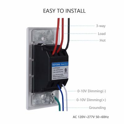 0-10V LED Dimmer Switch Controller 110-277V Wall Mount Dimmable Light Module