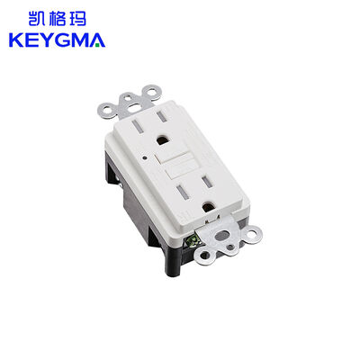 125V 15A Tamper Resistant GFCI Electrical Outlet Self-Test UL943 Standard Grounding Receptacle Unit