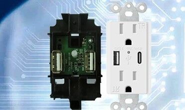 15A USB Wall Outlet 5.0A Fast Charging Tamper Resistant IntelliChip Socket Module Unit