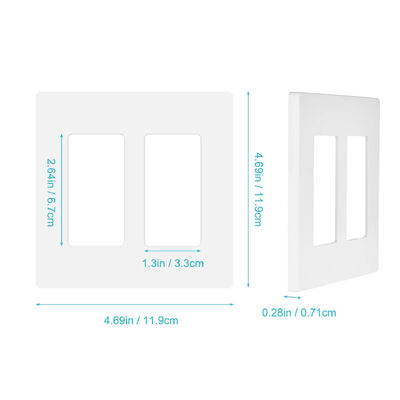 White Or Black Used Mostly Electrical Switch Cover Plate Accessory Of Socket Manufactured From Materials Ensuring Long Lasting