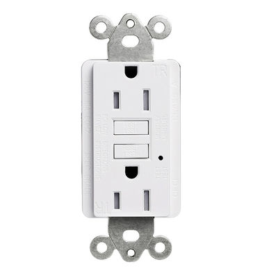 125V 60Hz Wall Mount GFCI Electrical Outlet Safety Self-Test Receptacle Module Unit