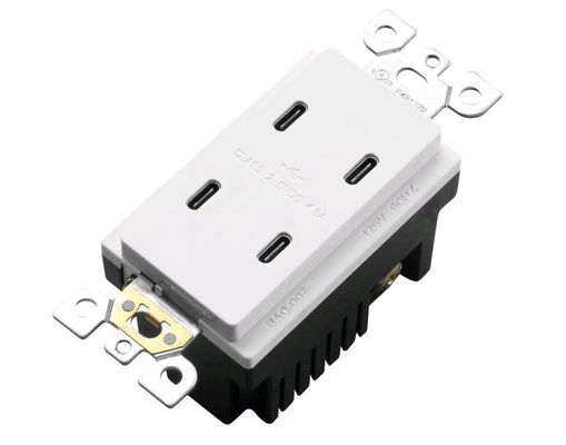 2 USB 2 Type C Public Area Charging Wall Outlet Convenient Socket Receptacle Module