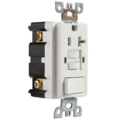 20A GFCI Electrical Outlet Kitchen Washing Room Light Switch Receptacle Module Unit