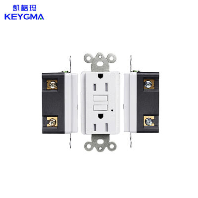125V 15A Tamper Resistant GFCI Electrical Outlet Self-Test UL943 Standard Grounding Receptacle Unit