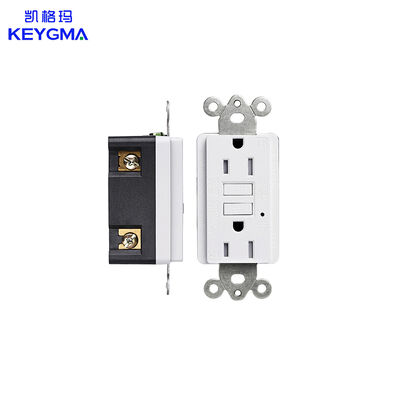 125V 15A Tamper Resistant GFCI Electrical Outlet Self-Test UL943 Standard Grounding Receptacle Unit