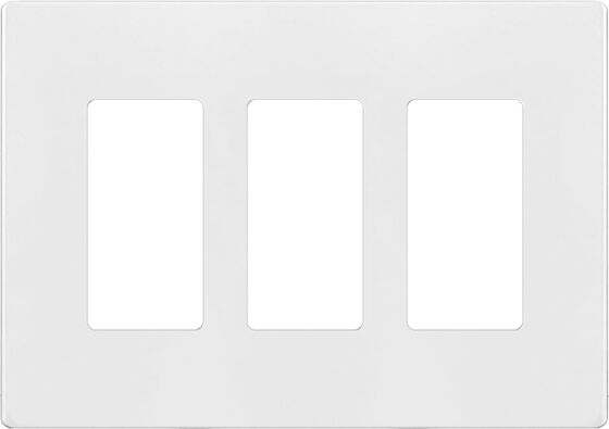 cULus Certified 3-Gang Screwless Wall Plate 119x166mm Tool-Free Snap-On Decor Cover for Standard Electrical Socket