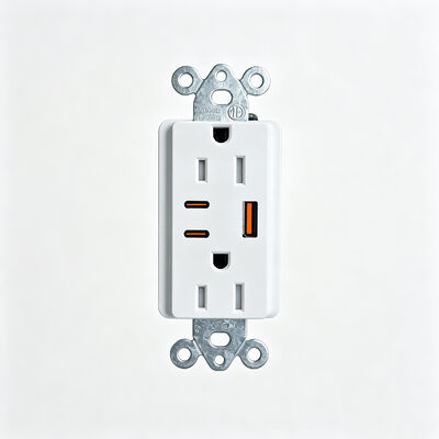 15A USB Wall Outlet PD20W Power Delivery Tamper-Resistant Duplex Receptacle Hotel Guest Room