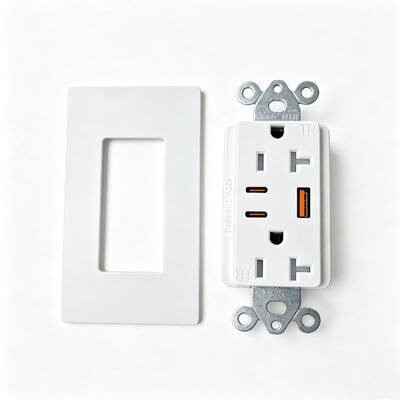 20A USB Wall Outlet PD20W Power Delivery Tamper-Resistant Duplex Receptacle Hotel Guest Room